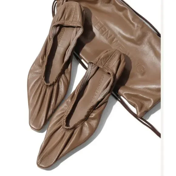 Modern Weaving Ballet Flats in Cocoa - Picture 11 of 11